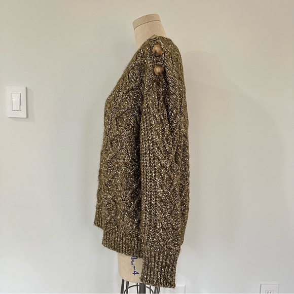 Sezane James Jumper Olive Chiné - Size S - Picture 11 of 16